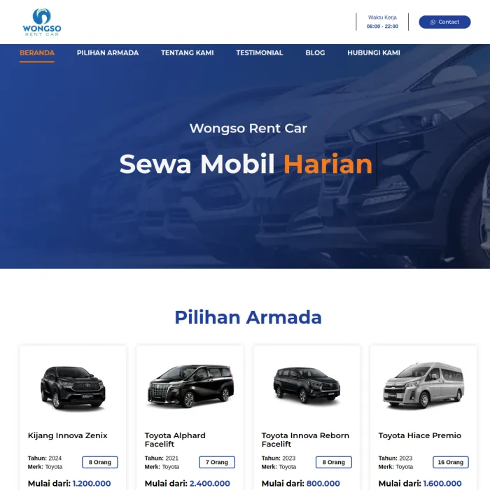 Wongsorentcar.com 13 11Zon - Raja Web - Jasa Websitenya Para Raja